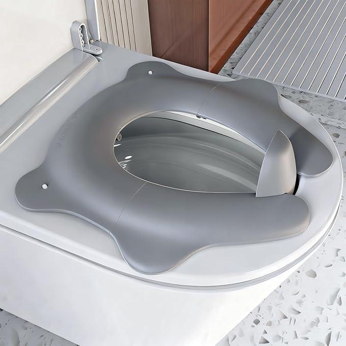 SKYROKU Foldable Kids Toilet Seat  Portable & AntiSlip Travel Potty Seat for Toddlers, Fits Standard & Elongated Toilets, Suction Cups, Easy Clean, Compact for Home & On The Go (Ages 26)