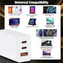 USBC Super Fast Charger 100W(in Total), Typc-C Charging Block 65W for iPhone 17/16/15 Pro Max,Plus,iPad Air,MacBook, Samsung Galaxy S26 Ultra/S25,Tab,Android, 3+3FT USB &6+6+10+10FT USBC Cable