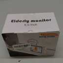 Elderly Monitor with Camera and Audio & Call Button, 2-Way Talk Room Monitors for Elderly, Med Reminder Temp Alert Baby Monitors for Elderly Care & Caregivers, PTZ Camera for Senior Monitoring/No WiFi