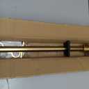 Curtain Rods for Windows 28 to 48 Inches - Aluminium Finials and Brackets - 1 Inch Decorative Window Rods - Adjustable Heavy Duty Curtain Rod - Wall & Ceiling Mounted - Brushed Gold Finish