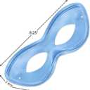 2 x Light Blue Super Hero Fabric Eye Mask - 2.87" x 8.25" - Durable, Comfortable & Perfect Fit - Ideal for Parties, Cosplay & More