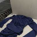 Women's Ruched Long Sleeve Elegant Bodycon Basic Casual Midi Dress Size M, Navy