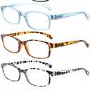 NORPERWIS Reading Glasses 5 Pairs Quality Readers Spring Hinge Vintage Glasses for Reading for Men and Women (Mix Color - 3, 0.75, multiplier_x)