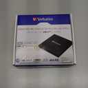 Verbatim Ultra HD 4K CD DVD Blu-ray Writer USB 3.2 GEN 1 USB-C Connectivity Slim Brushed Metal Enclosure Compatible with Mac and PC with Free 25GB Verbatim Blu-ray disc