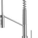 KRAUS Oletto Commercial Style Single Handle Pull Down Kitchen Faucet with QuickDock Top Mount Installation Assembly in Spot Free Stainless Steel, KPF-2631SFS