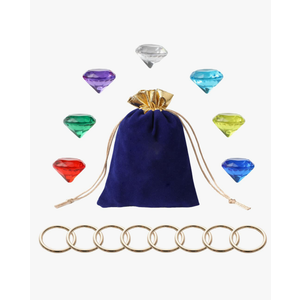 Blue Hedgehog Bag Include Acrylic Diamond Gems Gold Power Rings Birthday Party Favor Supplies Party Decoration For Kids Party.