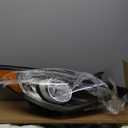 Headlights Assembly for 2011 2012 2013 2014 Hyundai Sonata (Excludes Hybrid) Replacement Halogen Headlamp Driver &Passenger Side,Black Housing Amber Corner