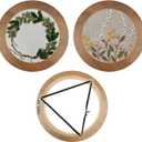 3 Sets Upgraded Wood Embroidery Frames with Bamboo Hoops, 8 Inch Round Embroidery Display Frame for Finished Cross Stitch and DIY Art Craft Sewing Ornaments (Easier to Install) (Brown)
