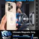 Coolpow Dual Magnetic Phone Holder for Gym Mag Safe Phone HolderStrong Magnet Gym Phone Holder Camera Mount for Gym Accessories for Women Attach to Metal Surface with iPhone 17 Pro Max 16 15 14 13