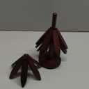 Wooden Tree Trivets for Hot Dishes - Set of 4 with Stand, Natural Foldable Kitchen 1 Stand Like a Christmas Tree Wooden Hot Pads Heat Resistant Trivets for Pots, Pans, Bowls & Teapots (Walnut-4)