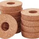 OLYCRAFT 10Pcs Cork Lids for Glass Planter 2.9-3.1 Inch Plant Corks with Center Hole Cork Stoppers for Hydroponic Plant Hydroponic Vase Lids Cork Replacement for Hydroponics Growing Vases