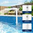 Pool Fountain for Inground Swimming Pool, Adjustable Pool Water Sprinkler, Fits Most 1.5" Return Jets, Pools Swimming Cooling & Decor Relaxation