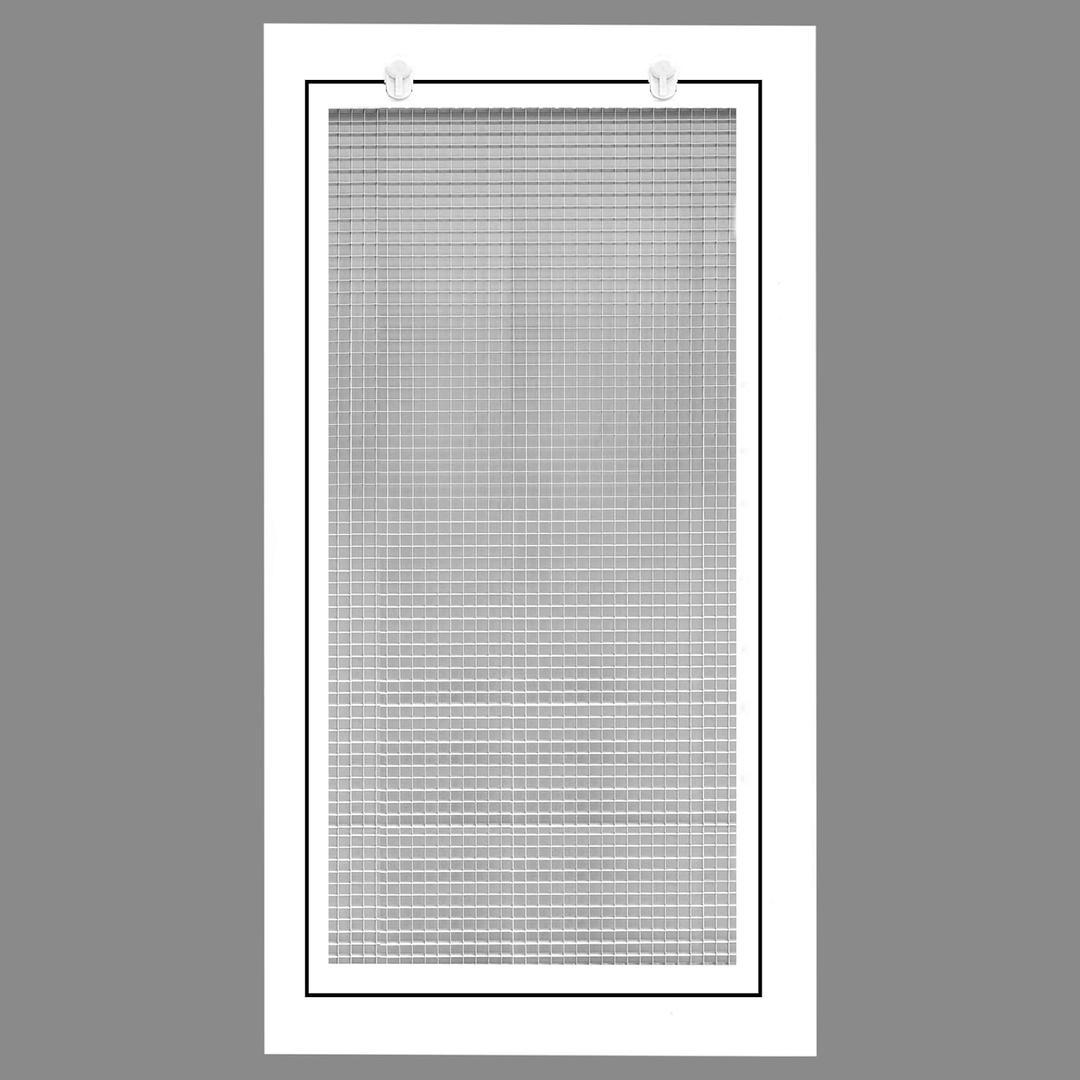 HVAC Premium 14'' x 22'' Cube Core Eggcrate Return Air Filter Grille for 1'' Filter - Aluminum - White [Outer Dimensions: 16.5'' x 24.5]