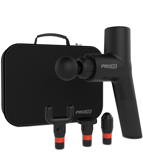 PROfit Percussion Muscle Massage , Rechargeable Deep Tissue Full-Body Massager with Multiple Attachments