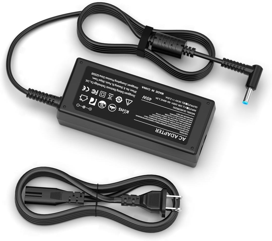 45W Charger Compatible with HP Model 14 Laptop; 14-dk, 14-dq, 14-dy, 14-df, 14-dh, 14-dg, 14-ds, 14-dw, 14m, 14s, 14-ak, 14-cf Series; 14-dq2053cl, 14-cf2111wm, 14-cf2112wm, 14-dq5043cl, 14-dk1022wm