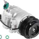 Air Conditioning Compressor & A/C Clutch for Ford Explorer 2011-2015 3.5L(Naturally Aspirated Only, Not Fit for turbocharged), Police Interceptor Utility 2013-2015 3.7L