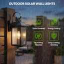 2 Pack Solar Outdoor Wall Lights, Dusk to Dawn Motion Sensor LED Sconce for Fence Front Door Waterproof, Exterior Porch Lamps Lanterns Wall Mount Patio Decorative, 2700K E26 Bulb Included
