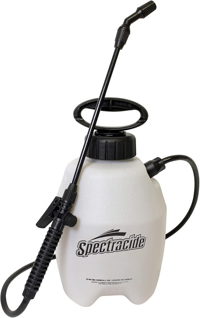 Spectracide 16412 1 Gallon Multi-Purpose Lawn & Garden Poly Tank Sprayer, Made in The USA, Adjustable Cone Nozzle, 1-Pack, Translucent White