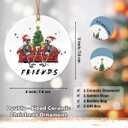 Friendship Gifts for Women Men 2025 | Ceramic Christmas Tree Ornaments, Birthday Funny Gifts for Friends Female, Coworkers, Bestie | Funny Christmas Ornament for Male