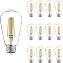 40 Watt Light Bulbs, E26 Bulb, 4000K Cool White 4W LED Edison Bulbs, Flickering Free, 90 High CRI, Not Dimmable, Pack of 12 (12 Count (Pack of 1))