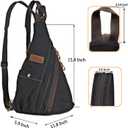 Canvas Sling Bag Convertible Crossbody Chest Bag Shoulder Backpack Daypack for Men Women Outdoor Cycling Travel