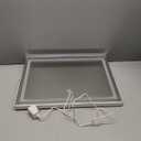 Hasipu Vanity Mirror with Lights, 17.7" x13.8 - 10X Magnification, Smart Touch 3 Color Modes, Brightness Control & 360 Rotation (Square White)