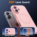 Magnetic for iPhone 17 Case, [Matte Solid Color] [Full Camera Protection] Protective Case for iPhone 17 - Pink