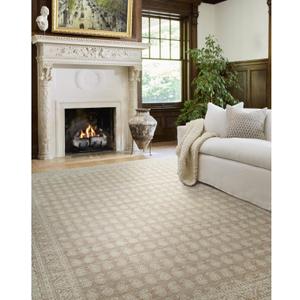 Livabliss x Nabela Noor Home Alo Traditional Border Area Rug, 7'10" x 10',Oatmeal