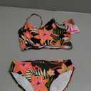 Kanu Surf Girls Beach Sport Wrap Around Bikini 2-Piece Swimsuit, Coral Reef Black, 12