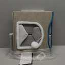 Bedsure Cat Beds for Indoor Cats - Large Cat Cave for Pet Cat House with Fluffy Ball Hanging and Scratch Pad, Foldable Cat Hideaway, 16.5x16.5x13 inches, Grey (Single)