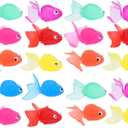 Healifty 20pcs Artificial Goldfishes Rubber Aquarium Floating Fish for Aquarium Fish Tank Decoration Mixed Color 6. 5cm