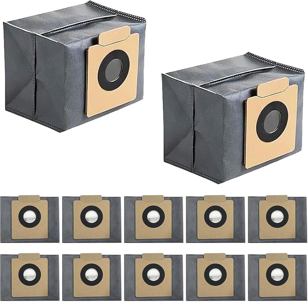 Pure Realm12 Pack Replacement Dust bags Compatible With Eufy Clean X8 Pro X10 Pro Omni Robot Vacuum Self-Empty StationLarge Capacity Disposable Replacement dust Bag Accessory