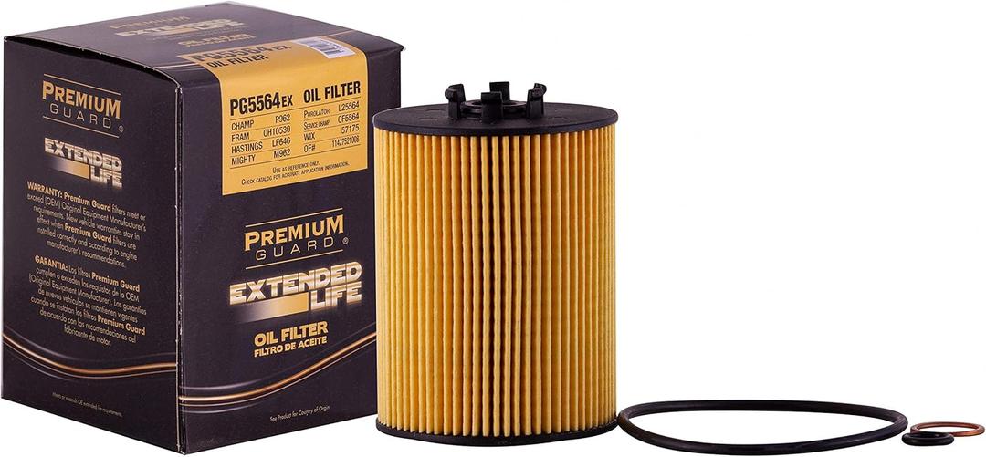 Premium Guard Extended Life Oil Filter up to 10k Miles PG5564EX | Fits 2007-2010 BMW X5, 2006-2010 650i, 2006-2009 750Li, 2006-2010 550i, 2006-2009 750i, 2004-2015 Rolls-Royce Phantom