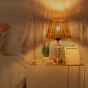Small lamp shades woven boho wicker lampshades, DIY Natural rattan Hand Crafted Lamp Cover,empire Lampshade for Table Desk Lamp, Floor Lamp, Bedside Lamp
