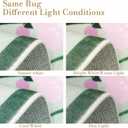 8x10 Machine Washable Area Rugs, Floral Area Rugs Faux Wool Boho with Non Slip Backing, Low Pile Flower Rug Carpet for Girls Bedroom Nursery Living Room Dining Room, Green Rug