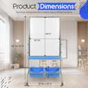 LUXOR Classroom Chart Stand with Storage Bins 49"W x 38"H