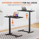 Sweetcrispy Overbed Table, Adjustable Rolling Desk, Mobile Standing Desk, 27.56" x 15.75" x 43.31"