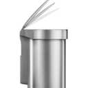 simplehuman 45 Liter / 12 Gallon Semi-Round Automatic Sensor Trash Can, Brushed Stainless Steel