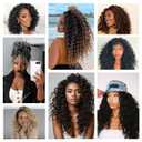 8 Packs Curly Crochet Hair for Women 10 Inch Natural Black Short Pre Looped Ocean Wave Crochet Hair Deep Water Wave Twist Crochet Braids Synthetic Braiding Hair Extensions10 Inch,1B
