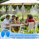 25FT Misters for Outside Patio - 6 Mist Nozzles & 3/4'' Adapter, Water Misters for Cooling Outdoor, Easy to Install, Misting System for Patio, Pool, Garden, Waterpark, Trampoline, Greenhouse (25ft/7.5M)