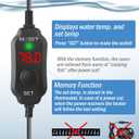 AquaMiracle Aquarium Heater 15W Fish Tank Heater for 1-3 Gal Tanks, LED Digital Display Thermostat Turtle Heater with Out-of-Water Auto Shut-Off, Overheat Protection & Memory Function