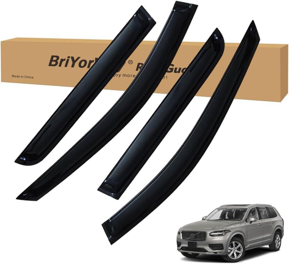 Vent Shades Rain Guards for Volvo XC90 2015 2016 2017 2018 2019 2020 2021 2022 2023 2024 2025 Accessories, for Volvo XC90 Window Deflectors Window Visors