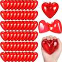 Blulu 100 Pieces Valentine Hearts Filled Candy Box Case Plastic Container Holder 2.56" x 2.48" Birthday Favor for Valentine Exchange Presents Valentines Party Supplies Game Prize Carnival Jewelry Box
