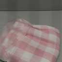 Gingham Tablecloth Rectangle Table, Cotton Linen Fabric Picnic Checkered Table Cloth Farmhouse Washable Wrinkle Free Buffalo Plaid Table Cover for Outdoor Birthday Party, Pink, 60x75