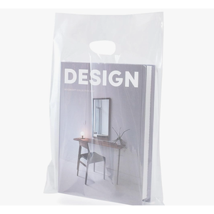 100 Clear Plastic Bags With Handles 9"x12" Perfect for Merchandise And Retail 1.5Mil Thick Clear Gift Bags With Handles
