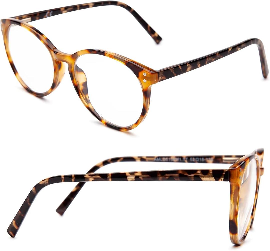 LianSan Sturdy Photochromic Distance Glasses for Women - with Spring Hinge (Leopard)