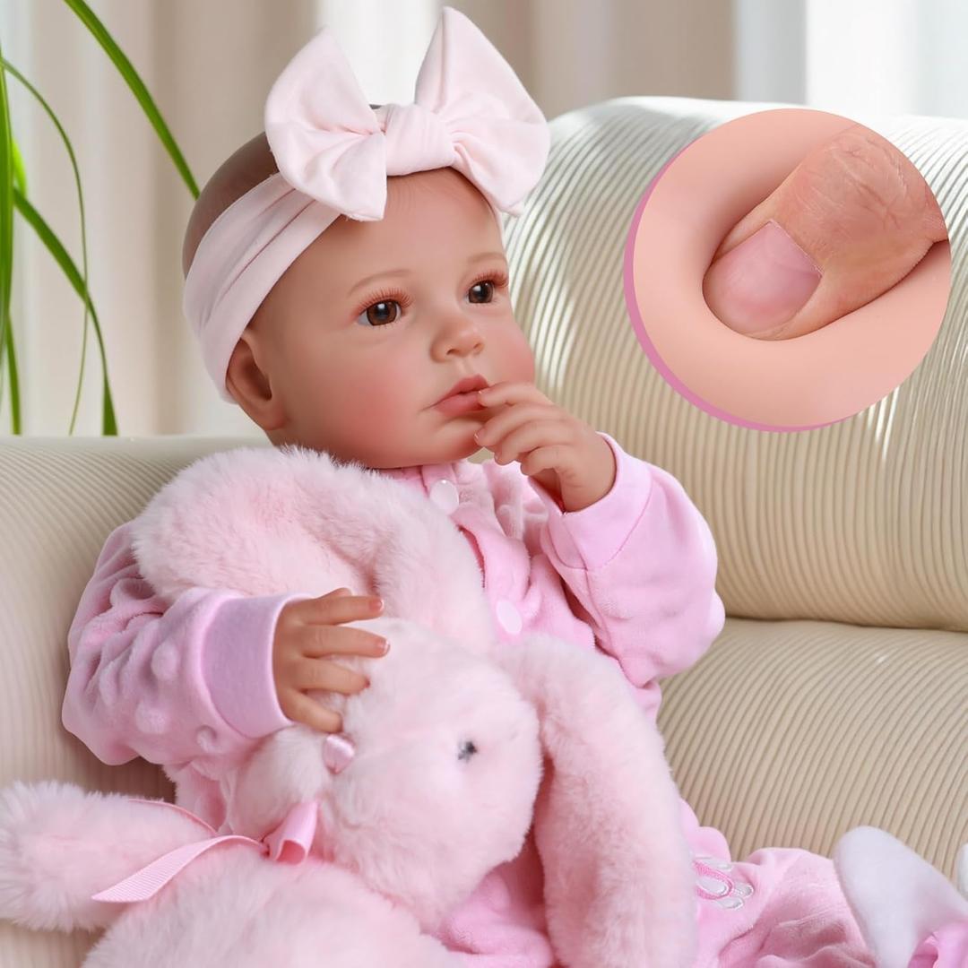 BABESIDE Reborn Baby Dolls - 20-inch Cute Soft Vinyl Realistic Baby Doll Real Life Baby Dolls with Complete Accessories Perfect for Cuddling, Playtime, and Gift Giving