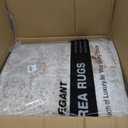 Abstract Living Room Rug 10x14 - Modern Washable Soft Thin Area Rug for Living Room Bedroom Under Dining Table - Neutral Indoor Floor Rug Carpets for Home Office Playroom Nursery - Brown