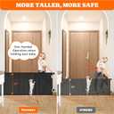 Pawtners Retractable Baby Gates Extra Wide, 41" Tall Extends up to 120" Wide, Dog Gate Indoor for Stairs, Pet Gate with Support Rods for Doorways Hallways Indoor & Outdoor-Black