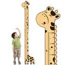 Wooden Growth Chart for Kids,Giraffe Height Chart for Boy Girls,Measuring Board for Kids Height,for Child's Room,Nursery Decor Decoration Wall Art (Brown Giraffe)